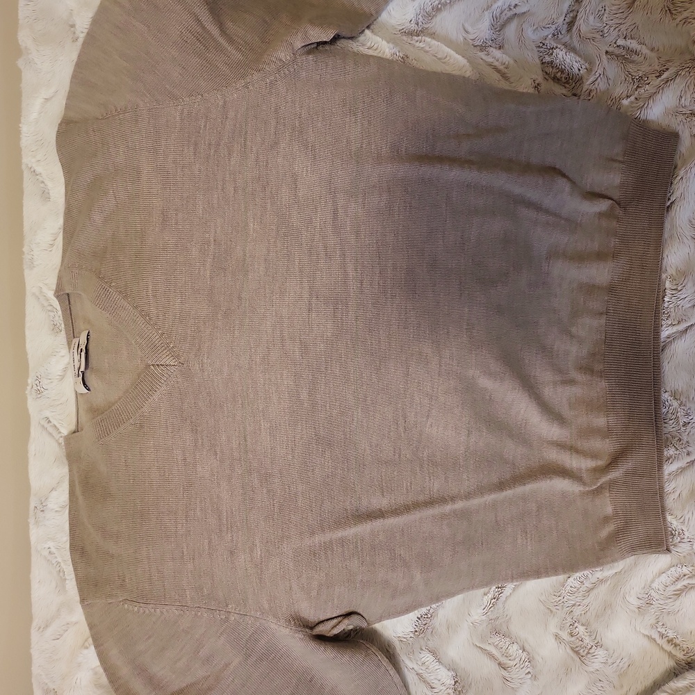 Joseph Abboud Mens XL 100% Merino wool Beige Sweater